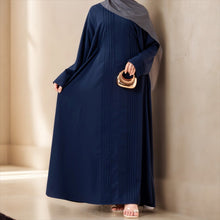 Load image into Gallery viewer, Serene Pleated Georgette Abaya Loose Full-Length Modest Style (MA254)