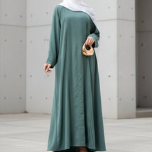 Load image into Gallery viewer, Serene Pleated Georgette Abaya Loose Full-Length Modest Style (MA254)