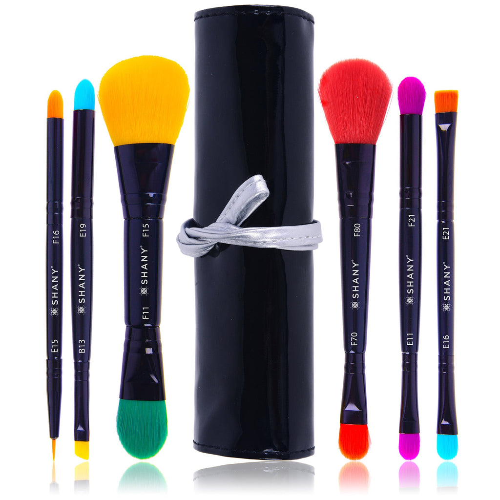 TRAVEL MAKEUP BRUSH SET WITH POUCH