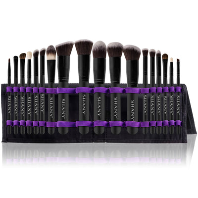 SHANY Makeup Brushes Artisan Easel Elite Cosmetics Make up Brush Set, Complete Kabuki Makeup Brush Set with Standing Convertible Makeup Brush Holder Storage - 18 pcs - SHOP  - BRUSH SETS - ITEM# CY-E0GE-N5IE