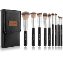 Load image into Gallery viewer, TRAVEL MAKEUP BRUSH SET WITH POUCH