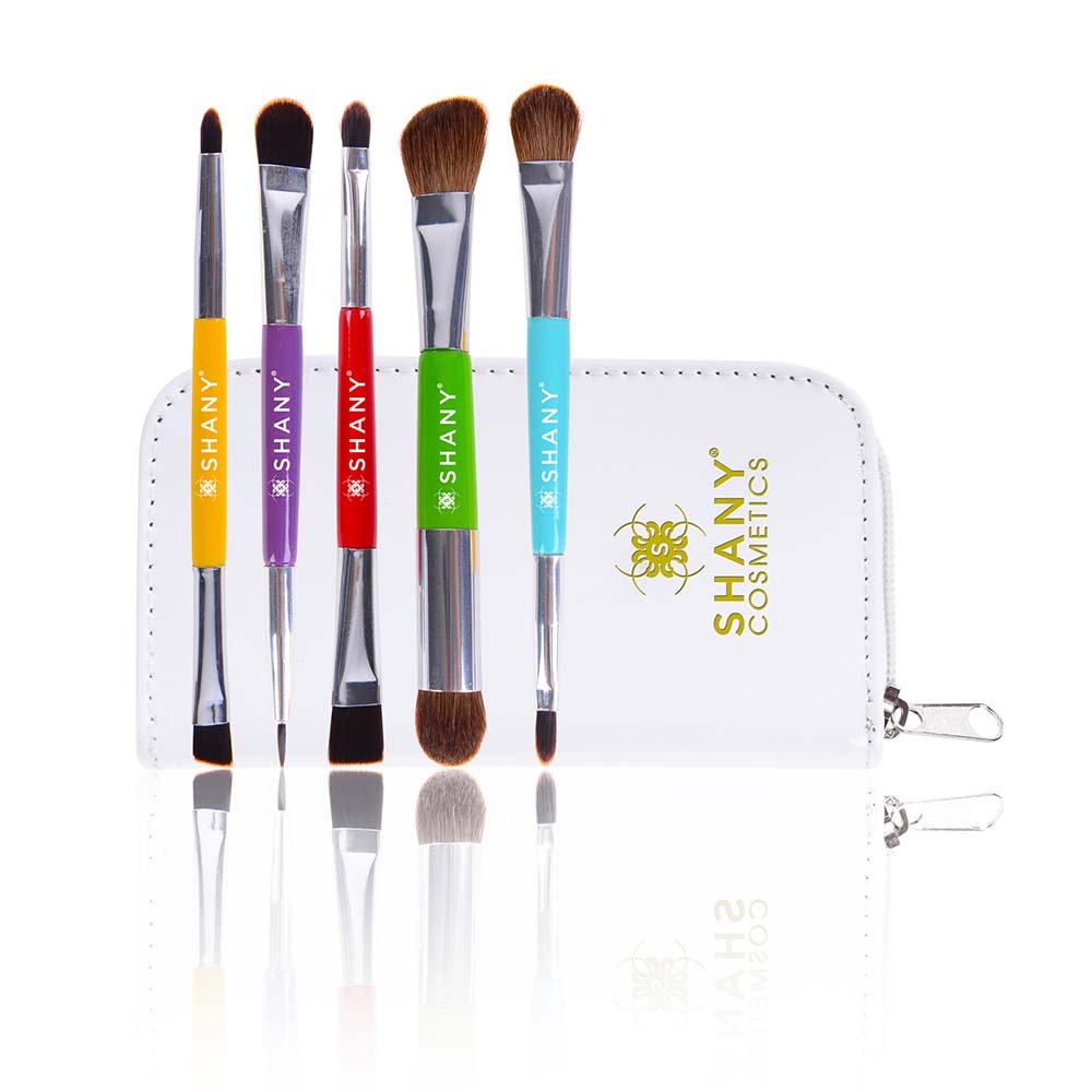 TRAVEL MAKEUP BRUSH SET WITH POUCH
