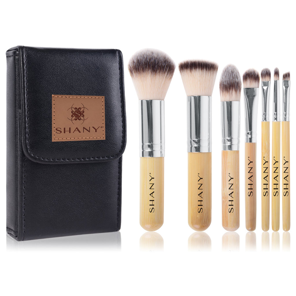 Bamboo Makeup Brush Set With Cotton Pouch