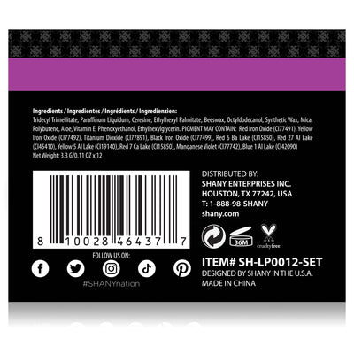 SHANY Slick & Shine Premium Lipstick Set - Matte