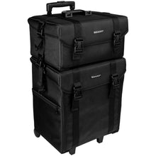 Load image into Gallery viewer, Soft Makeup Artist Rolling Trolley Cosmetic Case with Free Set of Mesh Bag