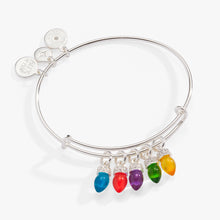 Load image into Gallery viewer, Christmas Light Bulb Charm Bangle