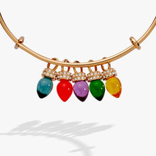 Load image into Gallery viewer, Christmas Light Bulb Charm Bangle