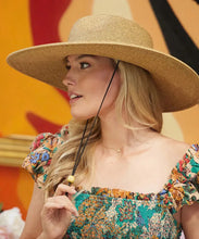 Load image into Gallery viewer, Peter Grimm Shimmer - Womens Wide Brim Straw Sun Hat
