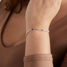 Load image into Gallery viewer, January Birthstone Scarlet Curb Chain Bracelet
