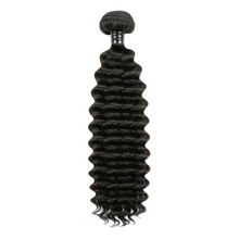 Load image into Gallery viewer, Black Deep Wave Raw Cuticle Aligned Human Brazilian Unprocessed Hair Bundle 18 Inches