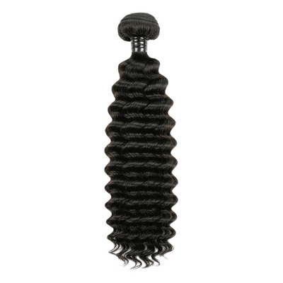 Black Deep Wave Raw Cuticle Aligned Human Brazilian Unprocessed Hair Bundle 18 Inches