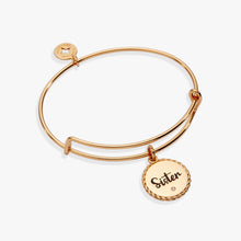 Load image into Gallery viewer, Sister 'Woven Together By Unbreakable Bonds' Charm Bangle