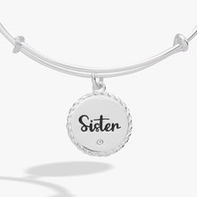 Load image into Gallery viewer, Sister 'Woven Together By Unbreakable Bonds' Charm Bangle