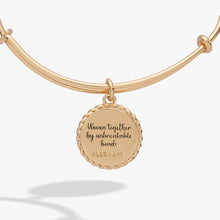 Load image into Gallery viewer, Sister 'Woven Together By Unbreakable Bonds' Charm Bangle