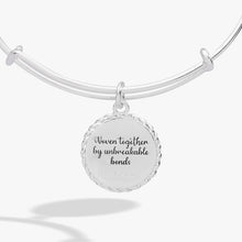 Load image into Gallery viewer, Sister 'Woven Together By Unbreakable Bonds' Charm Bangle