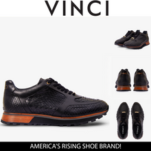 Load image into Gallery viewer, The Boss Pyth Snk Skin Black Men Sneaker