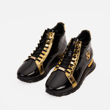 Load image into Gallery viewer, The Prestige Black &amp; Gold  Limited Edition  High-Top Men Sneaker 