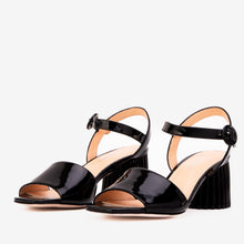 Load image into Gallery viewer, The Bamba Black Patent Leather Women Sandal