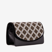 Load image into Gallery viewer, The Nampula Black Glitter Leather Handbag