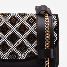 Load image into Gallery viewer, The Nampula Black Glitter Leather Handbag