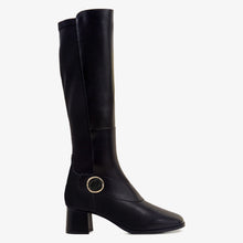 Load image into Gallery viewer, The Windsor Black Leather Knee High Women Boot