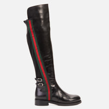 Load image into Gallery viewer, The Manhattan Luxe Black Leather Knee - High Boot