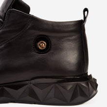 Load image into Gallery viewer, The Vertex Black Leather Men's Sneaker