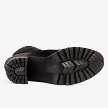 Load image into Gallery viewer, The Elera Black Leather Block Heel Women Boot