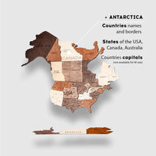 Load image into Gallery viewer, 3D Wooden World Map Multicolor (for US only)