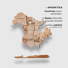 Load image into Gallery viewer, 3D Wooden World Map Terra (for US only)