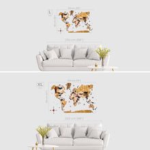 Load image into Gallery viewer, 3D Solid Wooden World Map