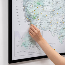 Load image into Gallery viewer, Wooden Canvas USA Map - Sky Blue
