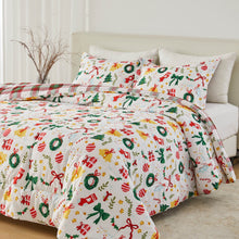 Load image into Gallery viewer, Reversible Christmas Comforter and Sham Set - Holiday / Lodge Odette Collection