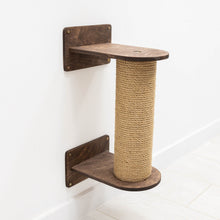 Load image into Gallery viewer, Small Cat Tree – Dark Walnut