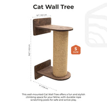 Load image into Gallery viewer, Small Cat Tree – Dark Walnut
