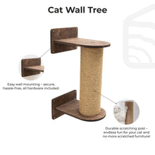 Load image into Gallery viewer, Small Cat Tree – Dark Walnut
