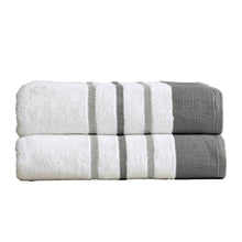 Load image into Gallery viewer, Decorative Cotton Stripe Bath Towel Set - Noelle Collection
