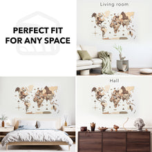 Load image into Gallery viewer, 3D Wooden World Map Smokey