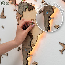 Load image into Gallery viewer, 3D LED Wooden World Map 3.0 Smokey