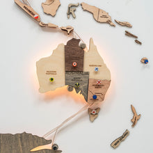 Load image into Gallery viewer, 3D LED Wooden World Map 3.0 Smokey