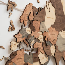Load image into Gallery viewer, 3D LED Wooden World Map 3.0 Smokey