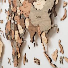Load image into Gallery viewer, 3D LED Wooden World Map 3.0 Smokey