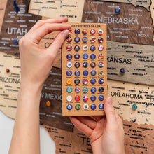 Load image into Gallery viewer, Wooden 3d Map of USA - Smokey