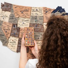 Load image into Gallery viewer, Wooden 3d Map of USA - Smokey