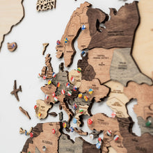 Load image into Gallery viewer, 3D Wooden World Map Smokey