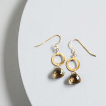 Load image into Gallery viewer, The Airie Earring - Smoky Quartz Gold