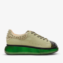 Load image into Gallery viewer, The Venezia Green Leather Women Sneaker