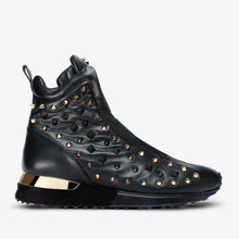 Load image into Gallery viewer, The Infanta High-Top Black Spike Leather Women Sneaker Limited Edition