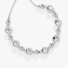 Load image into Gallery viewer, Crystal Snowflake Beaded Bolo Bracelet