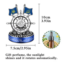 Load image into Gallery viewer, Solar-Powered Islamic Style Car Fragrance Diffuser | Auto-Rotating Aroma Dispenser with Light Activation (MAC270)